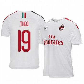 Theo Hernandez AC Milan 19-20 White Away Official Jersey Men's