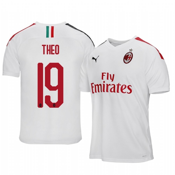 Theo Hernandez AC Milan 19-20 White Away Official Jersey Men's