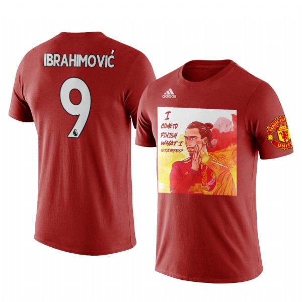 Men's Zlatan Ibrahimovic Manchester United Art Graphics T-shirt