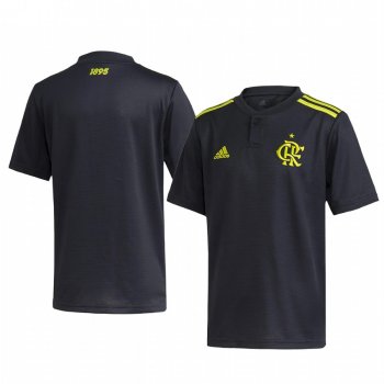 Youth Flamengo Black Third Short Sleeve Jersey 2020