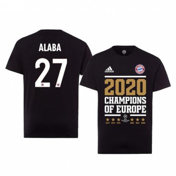 Bayern Munich Black 2020 UEFA Champions Champions of Europe T-Shirt