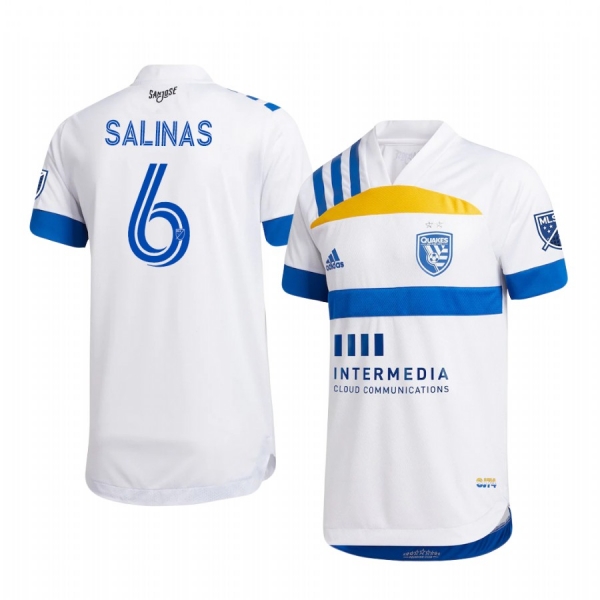 San Jose Earthquakes Shea Salinas 408 Edition Men's Official Short Sleeve Jersey 2020