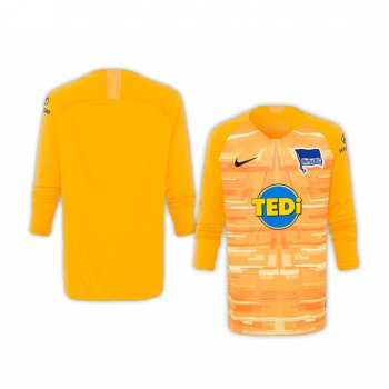 Youth 19-20 Hertha BSC Yellow Goalkeeper Long Sleeve Jersey