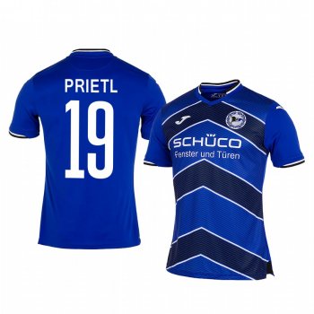 Manuel Prietl Arminia Bielefeld 19-20 Blue Home Men's Short Sleeve Jersey