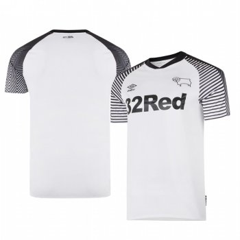 Derby County 19-20 Home Men's White Official Short Sleeve Jersey