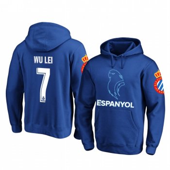 Wu Lei RCD Espanyol Royal Team Logo Pullover Hoodie