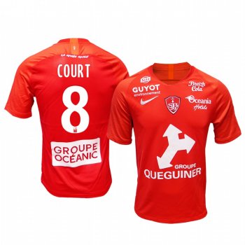 Men's Stade Brestois 29 Yoann Court Home Jersey 19-20