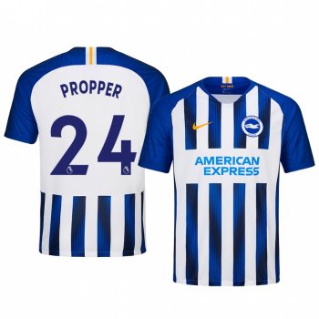 Men's Davy Pröpper Brighton and Hove Albion Home Short Sleeve Jersey 19-20