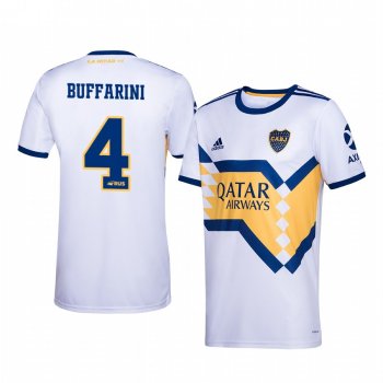 Julio Buffarini Boca Juniors 2020-21 White Away Official Jersey Men's