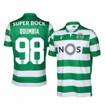 Sporting Lisbon Idrissa Doumbia Men's Green Home Short Sleeve Jersey 19-20