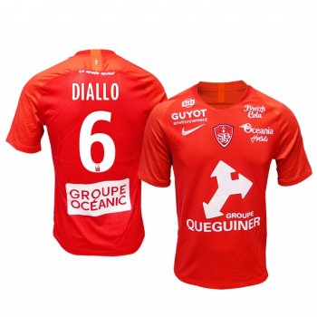 Men's Stade Brestois 29 Ibrahima Diallo Home Jersey 19-20