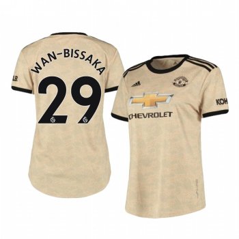 Women's Aaron Wan-Bissaka Manchester United Away Short Sleeve Jersey 19-20