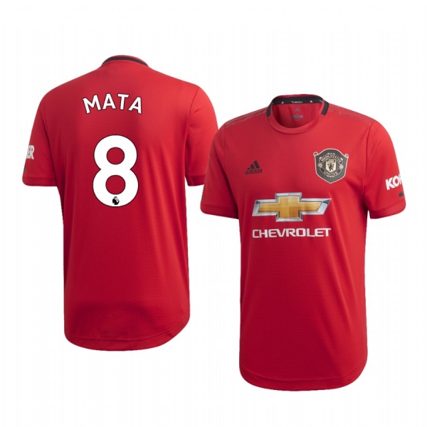 Men's Juan Mata Manchester United Home Short Sleeve Jersey 19-20