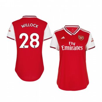 Women's Joe Willock Arsenal Home Short Sleeve Jersey 19-20