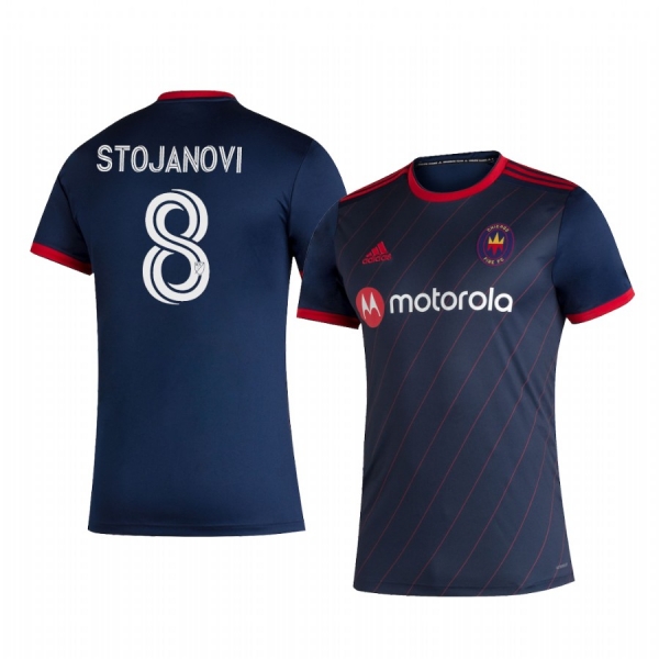 Luka Stojanović Chicago Fire 2020 Home Replica Short Sleeve Jersey