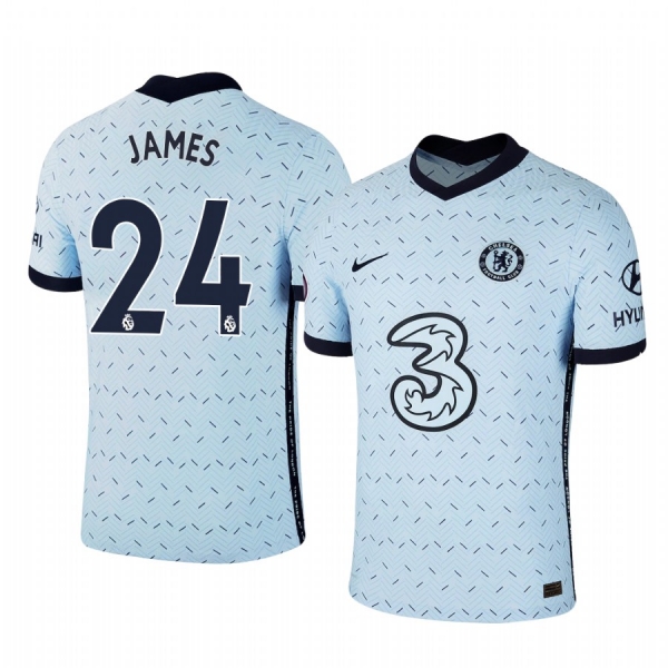 Reece James Chelsea 2020-21 Away Replica Short Sleeve Light Blue Jersey