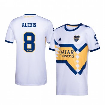 Alexis Mac Allister Boca Juniors 2020-21 White Away Official Jersey Men's