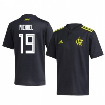 Youth Flamengo Michael Black Third Short Sleeve Jersey 2020