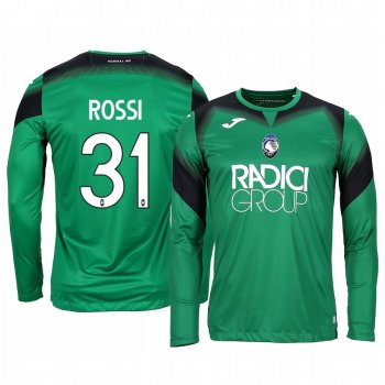 19-20 Atalanta Francesco Rossi Green Goalkeeper Long Sleeve Jersey Men's