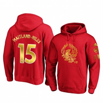 Ainsley Maitland-Niles Arsenal 2020 Red Chinese New Year Pullover Hoodie Personalized