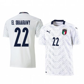 Stephan El Shaarawy Italy 2020 White Away Men's Short Sleeve Jersey