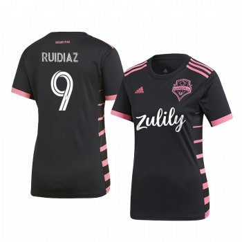 Women's Seattle Sounders FC Raul Ruidiaz Black Nightfall Short Sleeve Jersey 2020