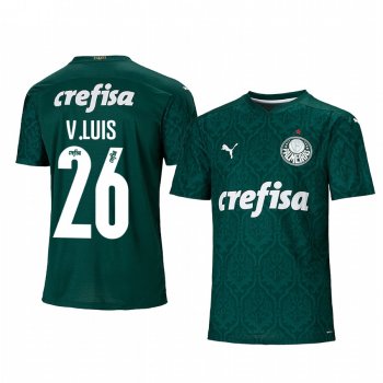 SE Palmeiras Victor Luis Men's Green Home Short Sleeve Jersey 2020-21