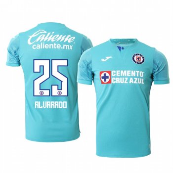 Roberto Alvarado Cruz Azul 19-20 Third Men's Light Blue Official Short Sleeve Jersey