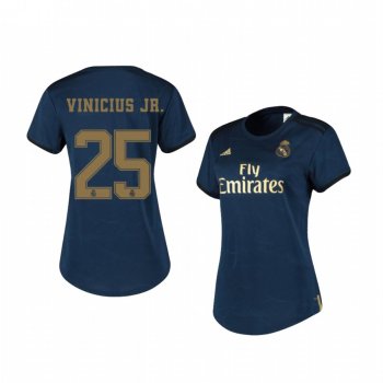 Women's Vinicius Junior Real Madrid 19-20 Away Navy Official Short Sleeve Jersey