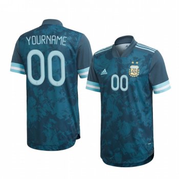 Argentina National Team Custom Men's Blue Away Official Jersey 2020