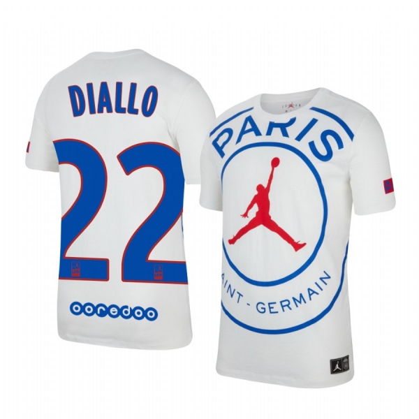 Paris Saint-Germain Abdou Diallo Men's White Game Jersey 2020-21