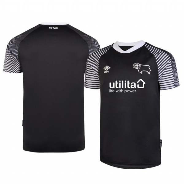 Youth Derby County 19-20 Third Black Official Short Sleeve Jersey