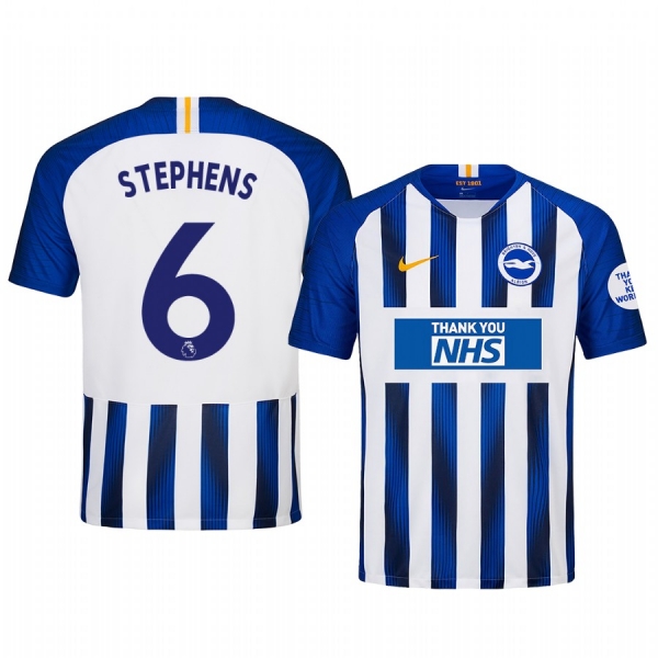 Dale Stephens Brighton and Hove Albion 2020 White Blue Thank You NHS Men's Short Sleeve Jersey