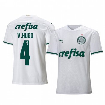 SE Palmeiras Vitor Hugo Men's White Away Short Sleeve Jersey 2020-21