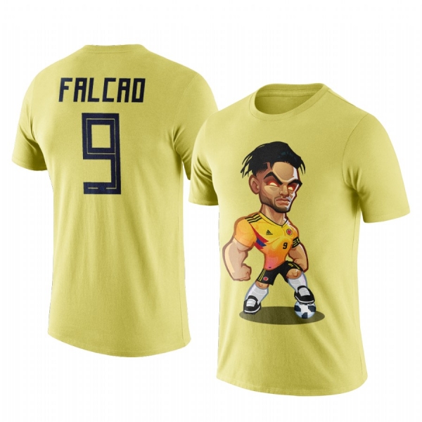 Men's Radamel Falcao Colombia Cartoon Mascot Personalize T-shirt