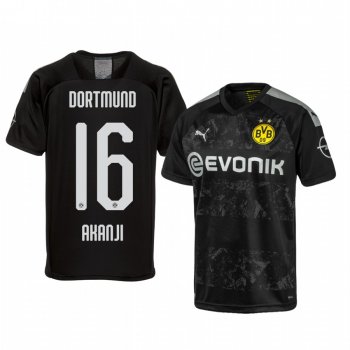 Borussia Dortmund Manuel Akanji Black Away Jersey 19-20 Men's