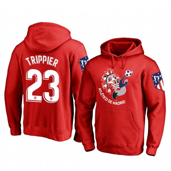 Kieran Trippier Atletico de Madrid Red Team Logo Pullover Hoodie