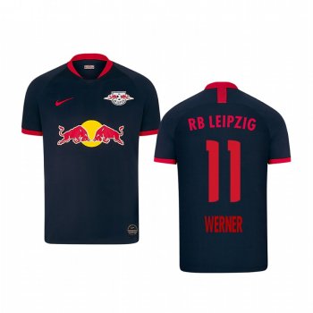 Youth RB Leipzig Timo Werner Black Away Short Sleeve Jersey 19-20