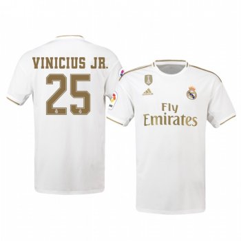 Vinicius Junior Real Madrid 19-20 Home Men's White Official Short Sleeve Jersey