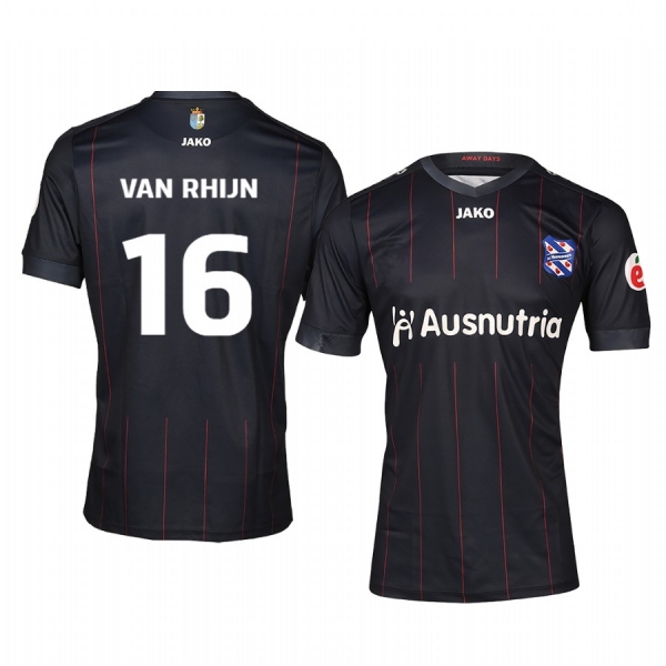 SC Heerenveen Ricardo van Rhijn 19-20 Away Men's Black Short Sleeve Jersey