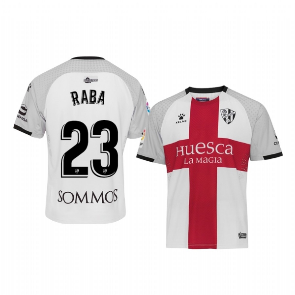 Dani Raba SD Huesca Away White Short Sleeve Jersey