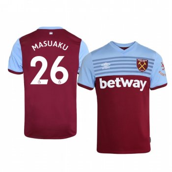 Men's Arthur Masuaku West Ham United Home Short Sleeve Jersey 19-20