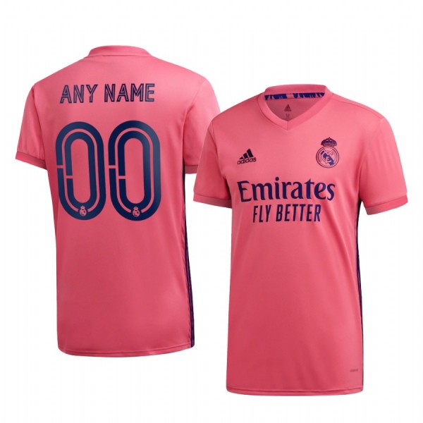 Real Madrid Custom Men's Pink Away Replica Jersey 2020-21