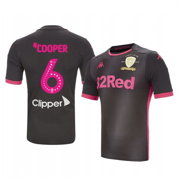 Liam Cooper Leeds United Away Black 100 Year Crest Jersey