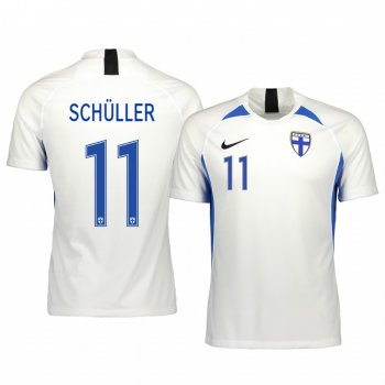 Finland Rasmus Schuller Men's 2020 Home Authentic Short Sleeve Jersey