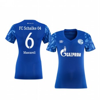 Women's Midfielder Schalke 04 Omar Mascarell Home Jersey 19-20