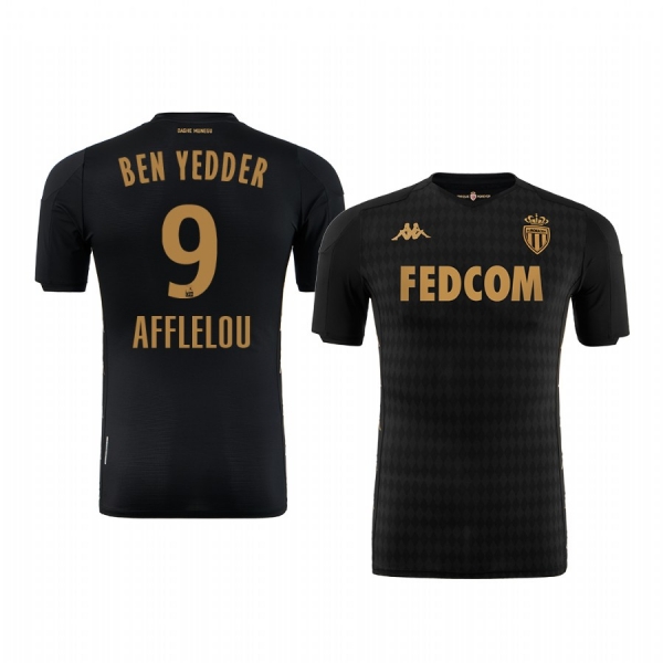 Wissam Ben Yedder AS Monaco 19-20 Away Men's Black Short Sleeve Jersey