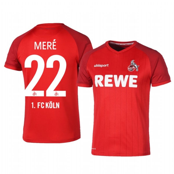 1. FC Koln Jorge Mere 19-20 Away Men's Red Short Sleeve Jersey