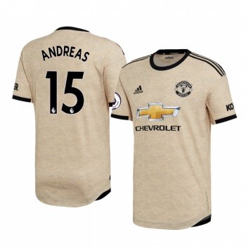 Andreas Pereira Manchester United 2020 Away Authentic Short Sleeve Tan Jersey