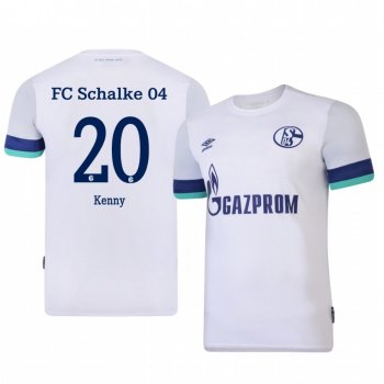 Youth Schalke 04 Jonjoe Kenny White Away Jersey 19-20